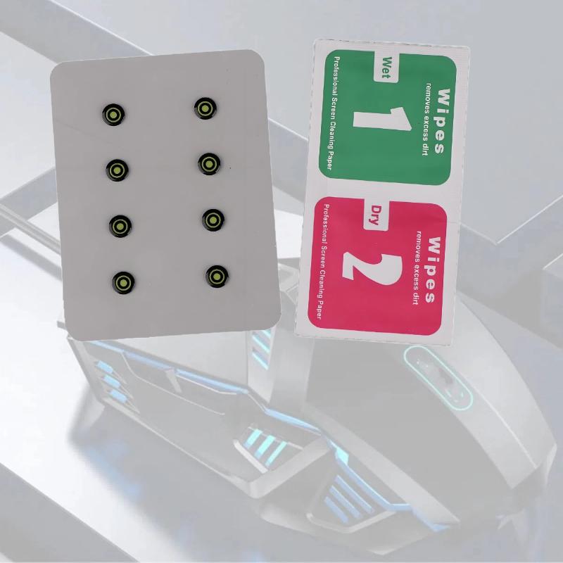 Gaming Accessories Pack - 8 ชิ้น/แพ็ค 6 มม.DIY กันลื่นแก้วแผ่นรองเมาส์สติกเกอร์สากลสำหรับเมาส์สำหรับเล่นเกมอุปกรณ์เสริม