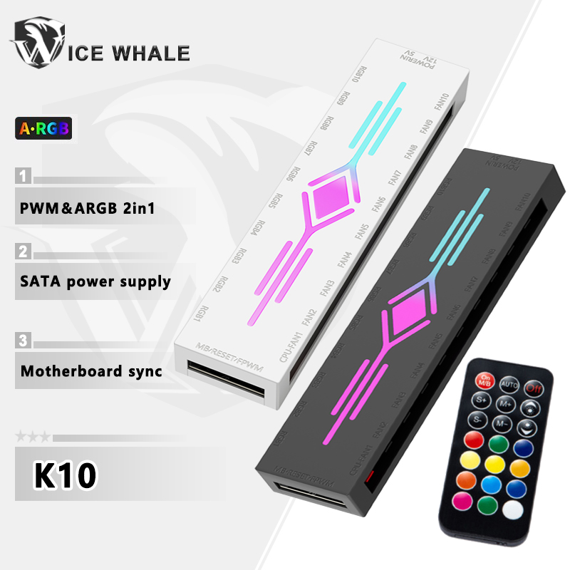 Fan Hub Rgb Controller - ฮับพัดลมเคส ICE Whale K10 1 ต่อ