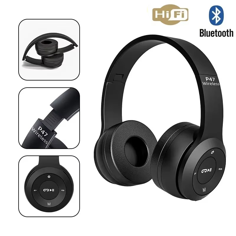 Gaming Accessories Iphone - หูฟังสเตอริโอไฮไฟชุดหูฟังบลูทูธแบบพับได้ไร้สายหูฟังกีฬากลางแจ้งสำหรับไอโฟน ซัมซุงพีซีเกมอุปกรณ์เสริม
