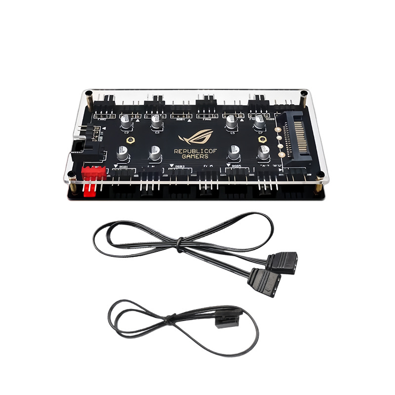 Fan Hub Rgb Controller - ฮับพัดลม ARGB PWM 8 พอร์ต, ตัวควบคุม