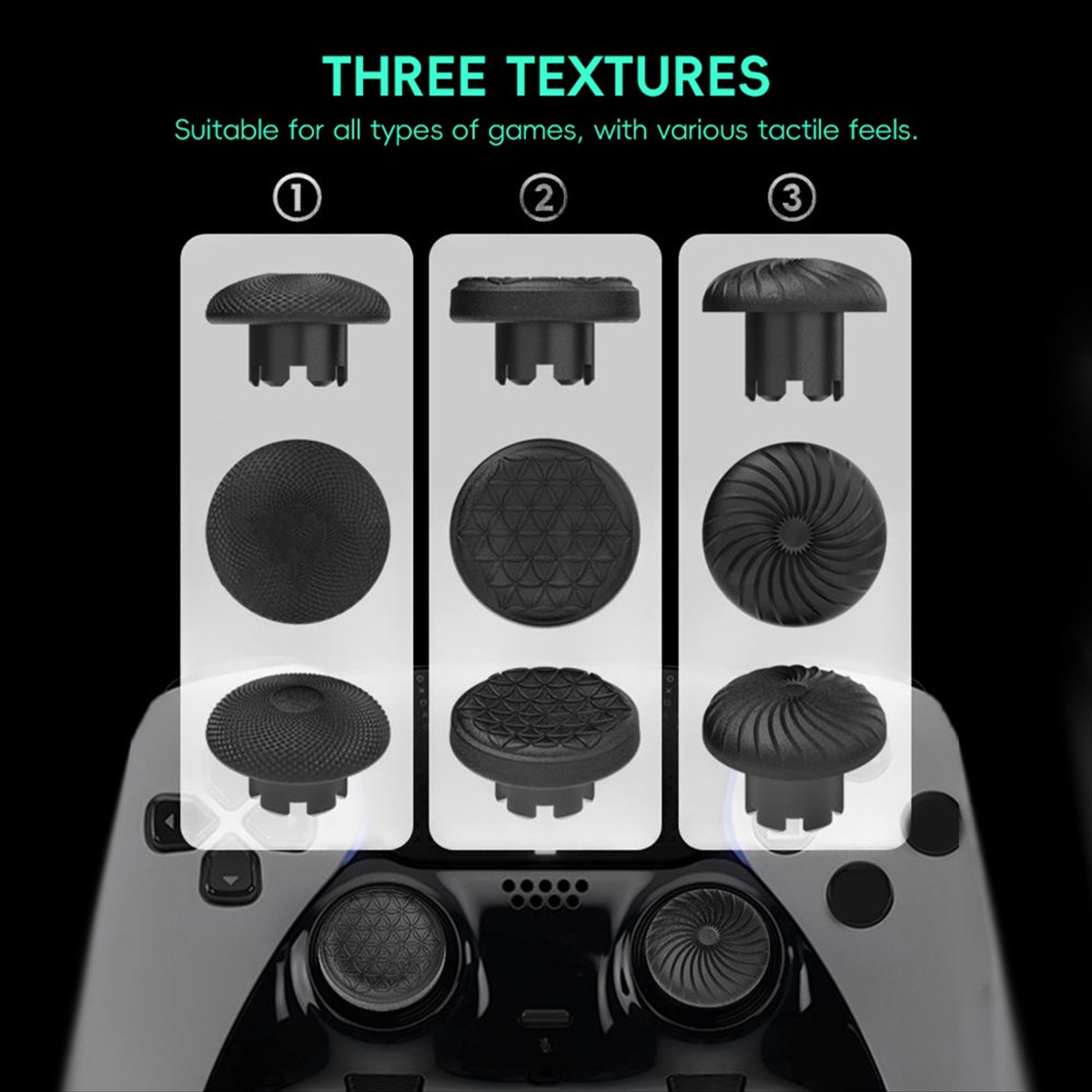Gaming Accessories Best - BEST CHOICE）ชุดอุปกรณ์เสริมร็อคเกอร์แคปและแพดเดิลสำหรับคอนโทรลเลอร์ // อุปกรณ์เสริมคอนโทรลเลอร์เกมสีเขียว