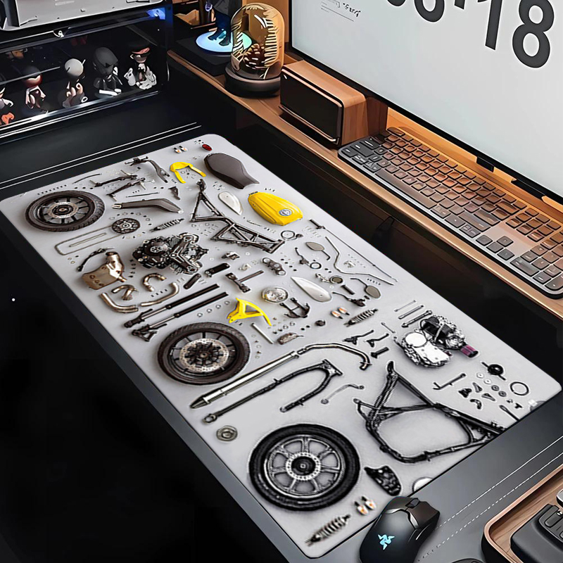 Gaming Accessories For Desk - แผนภาพการถอดประกอบ แผ่นรองเมาส์ยาง แผ่นรองเมาส์ XXL อุปกรณ์เสริมสำหรับเล่นเกม แผ่นรองเมาส์สำหรับสำนักงาน