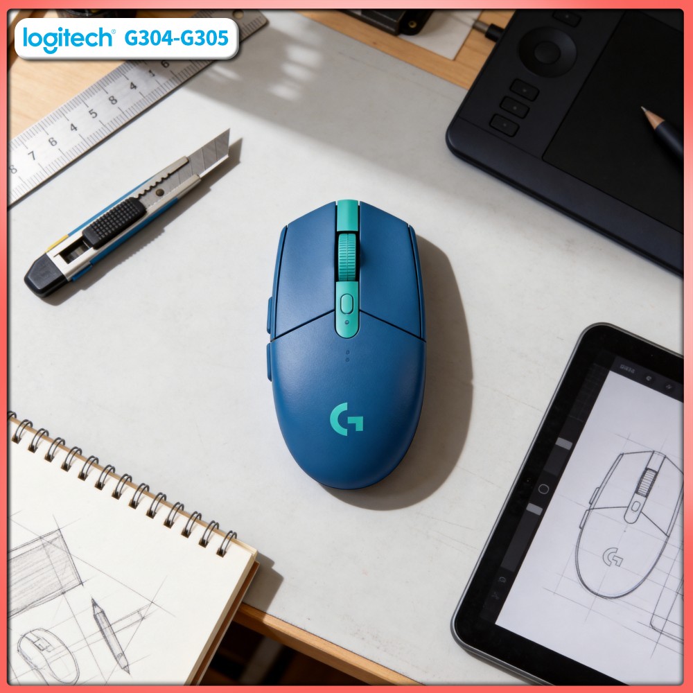 Essential Gaming Accessories - เมาส์เกมมิ่ง Logitech G305 LIGHTSPEED, 12000 DPI