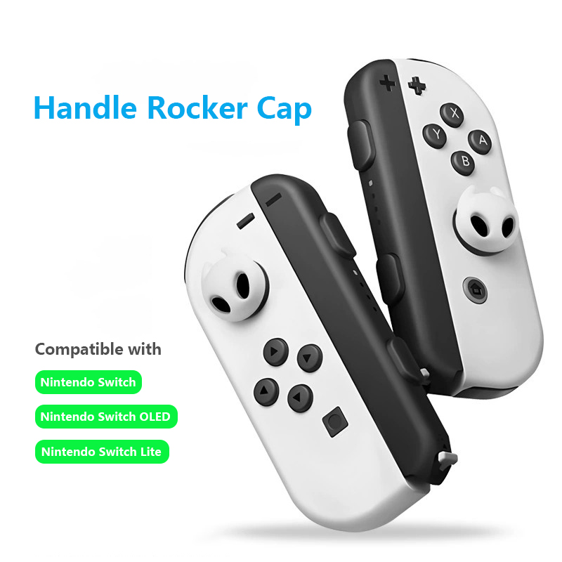 Japanese Gaming Accessories - 2 ชิ้น ปลอกซิลิโคนแบบอนาล็อกสำหรับนิ้วหัวแม่มือ ใช้ได้กับ Nintendo Switch