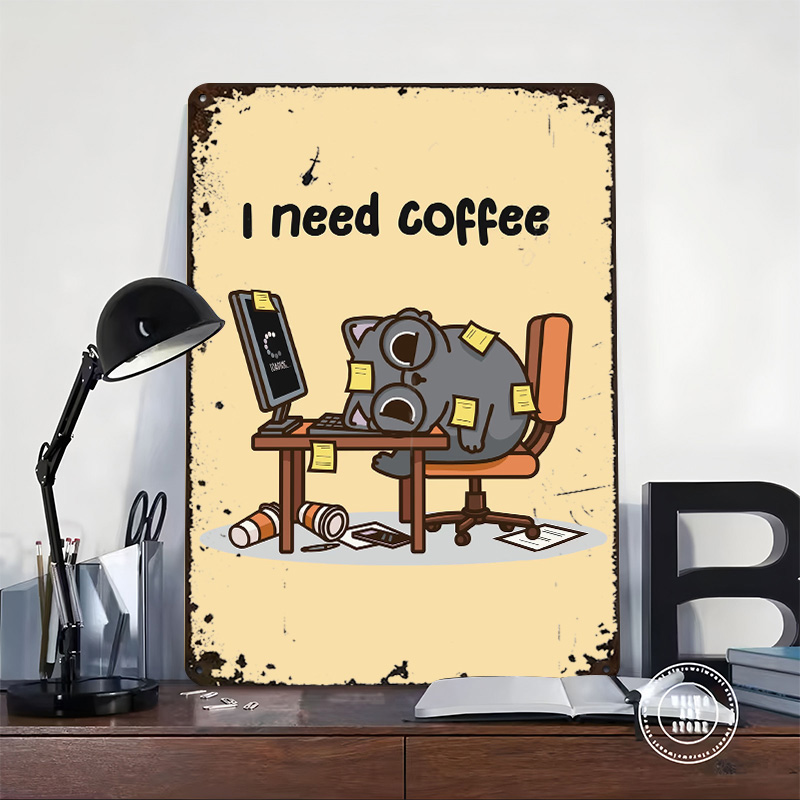 ฉันต้องการกาแฟ ป้ายโลหะลาย 3 ม - Gaming Accessories That You Need บทวิจารณ์และราคา