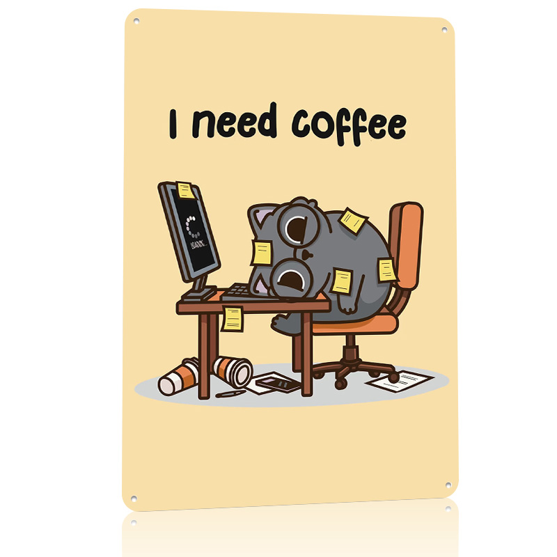 ฉันต้องการกาแฟ ป้ายโลหะลาย 3 ม - Gaming Accessories That You Need บทวิจารณ์และราคา