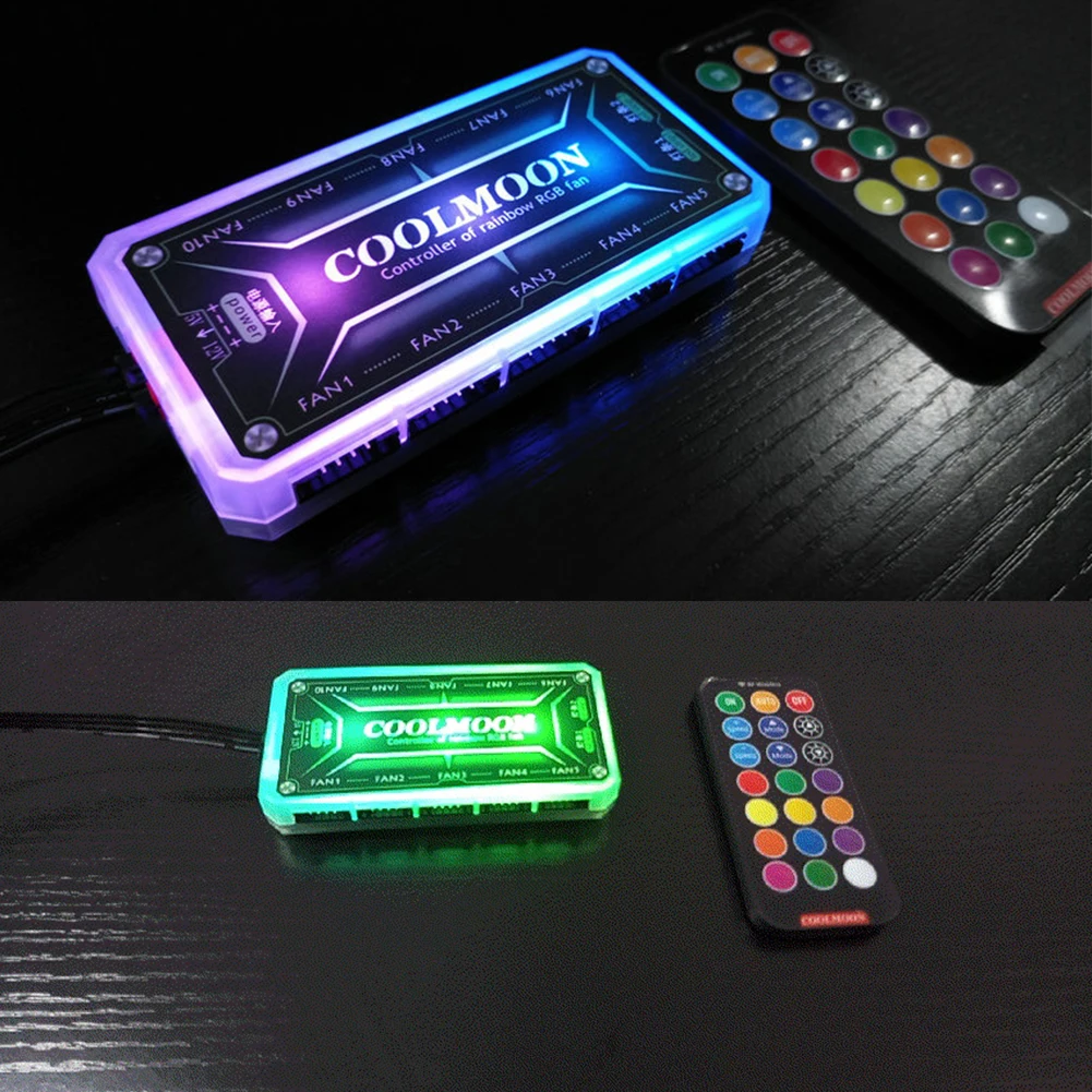 Coolmoon ตัวควบคุม ARGB 12v พั - Fan Hub Rgb Controller บทวิจารณ์และราคา