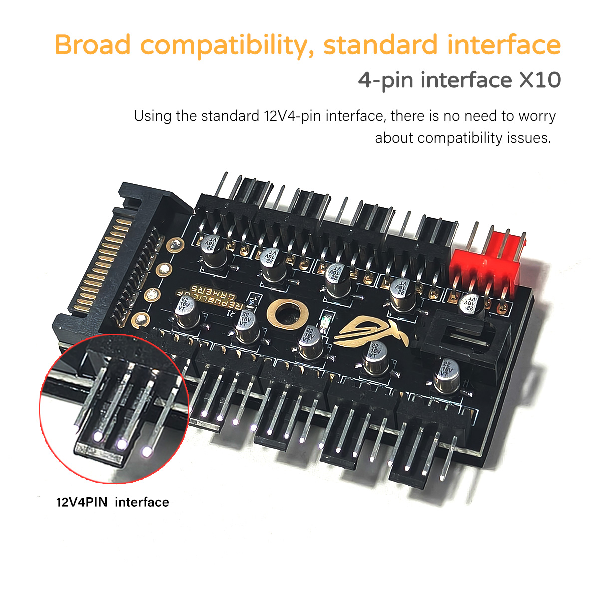 ฮับควบคุมพัดลม PWM 12V 4 พิน,  - Fan Hub Rgb Controller บทวิจารณ์และราคา
