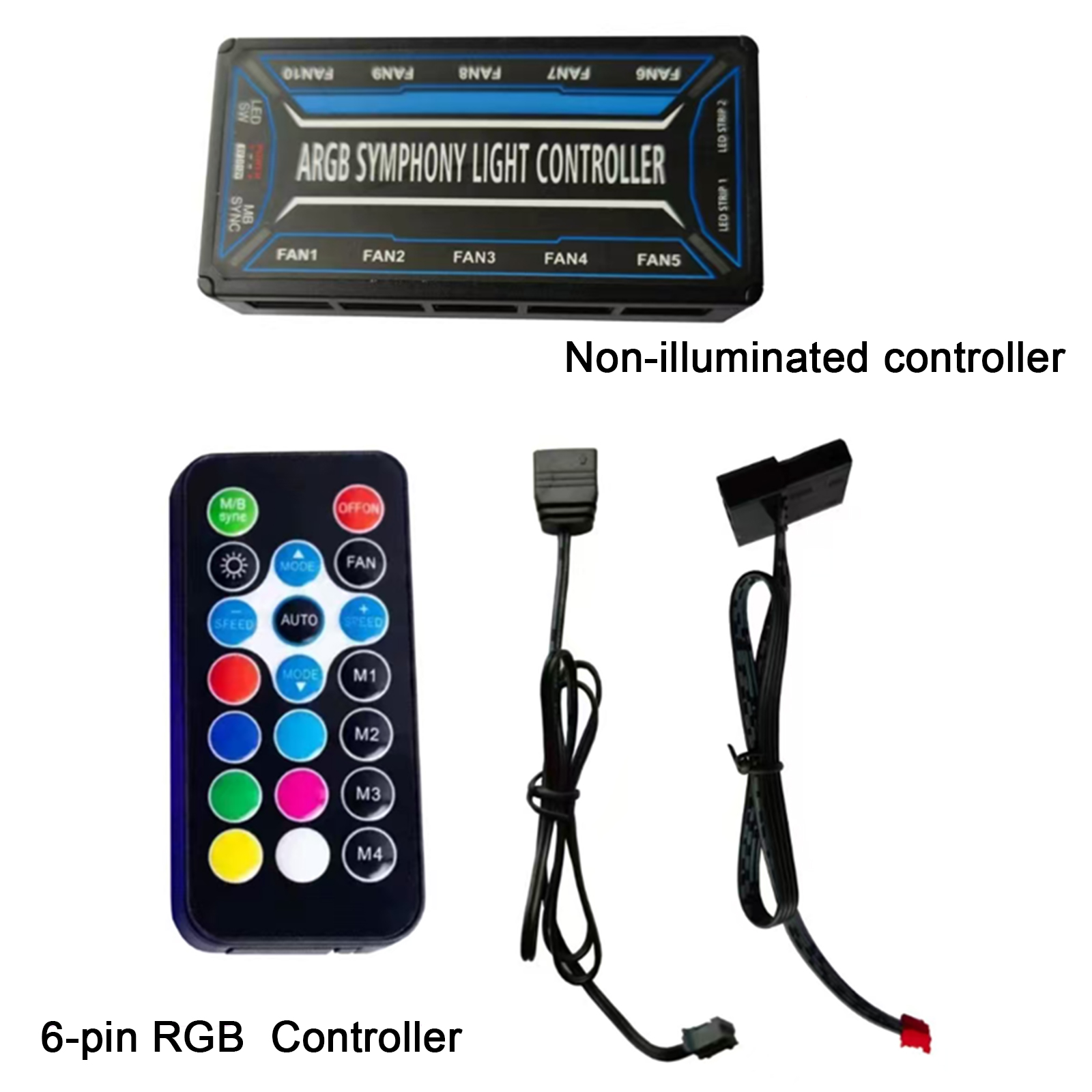 ตัวแยกพัดลมเคสคอมพิวเตอร์ 6 พิ - Fan Hub Rgb Controller บทวิจารณ์และราคา