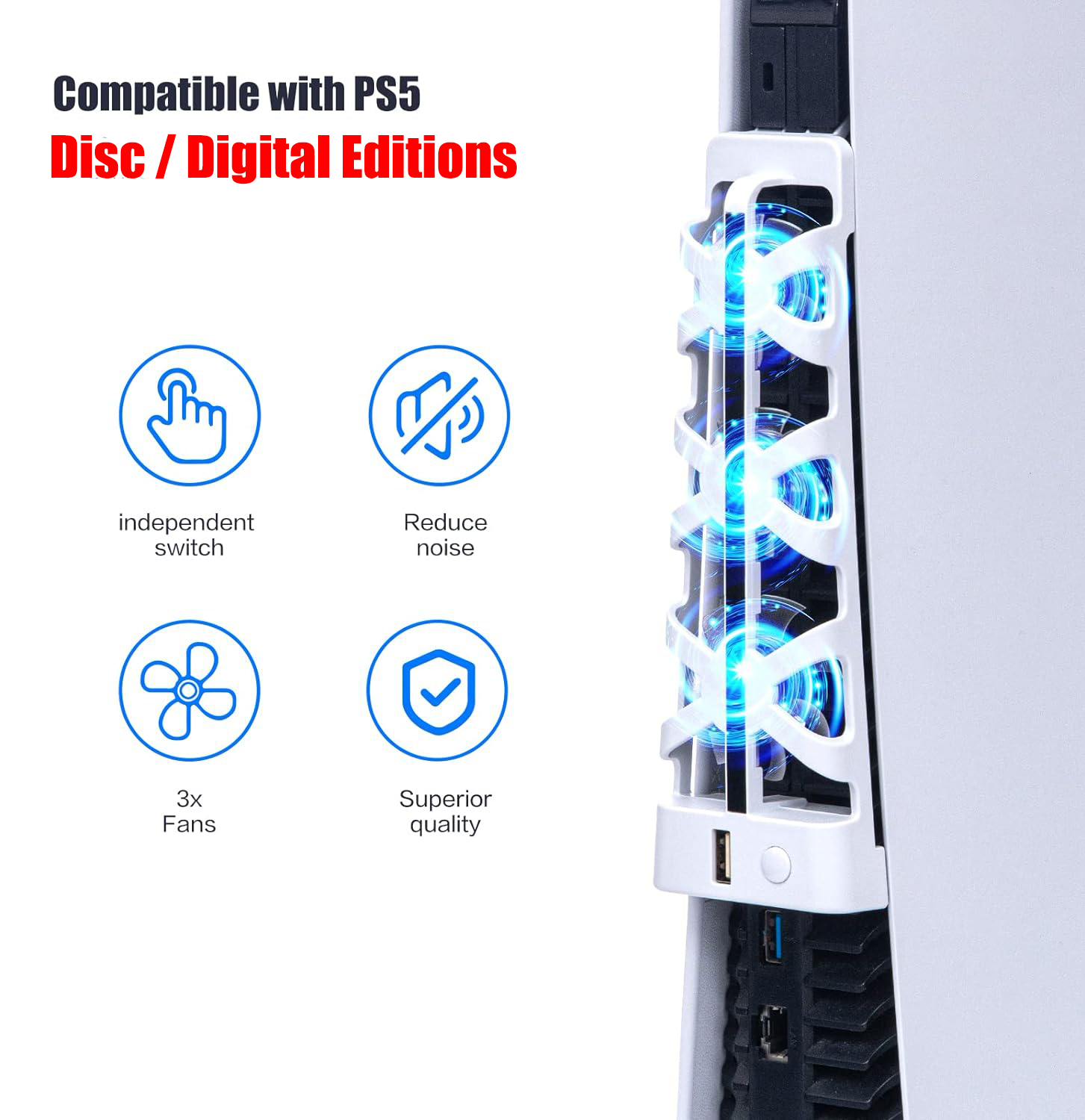 สำหรับพัดลมระบายความร้อน PS5 พ - Gaming Zone Accessories บทวิจารณ์และราคา