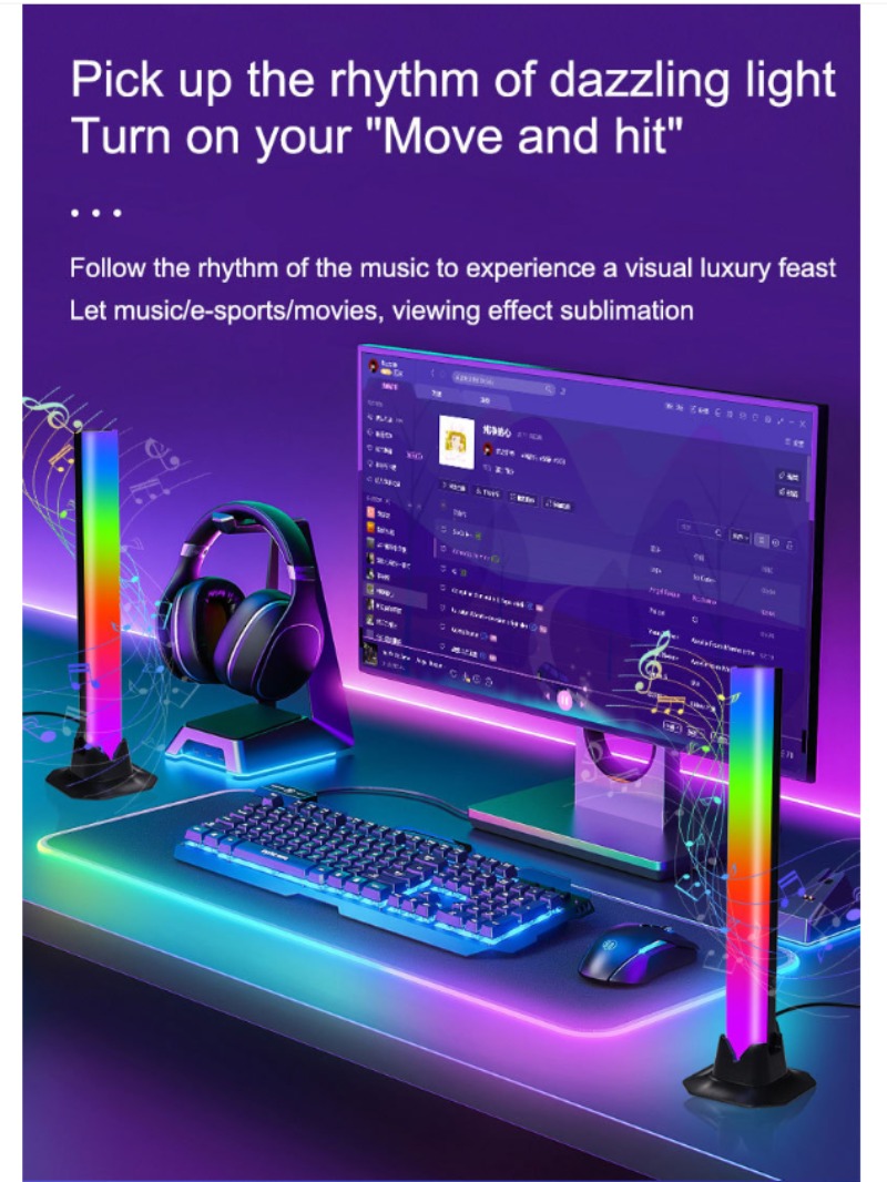 แถบไฟ LED ซิงค์เพลง, ไฟสร้างบร - Essential Gaming Accessories บทวิจารณ์และราคา